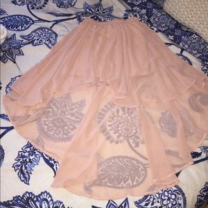 Blush high low Forever 21 skirt